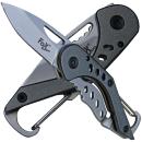 Fox Outdoor folding knife, "Piccolo", one-hand knife with carabiner